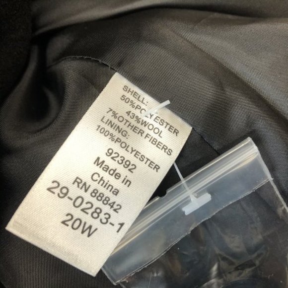 Woman Within Size 20W Wool Blend Black Trench Coat - Picture 4 of 6